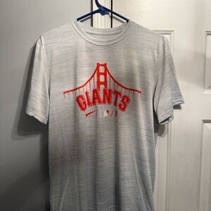 Nike Dri-FIT Athletic Tee in Light Gray with Subtle Logo